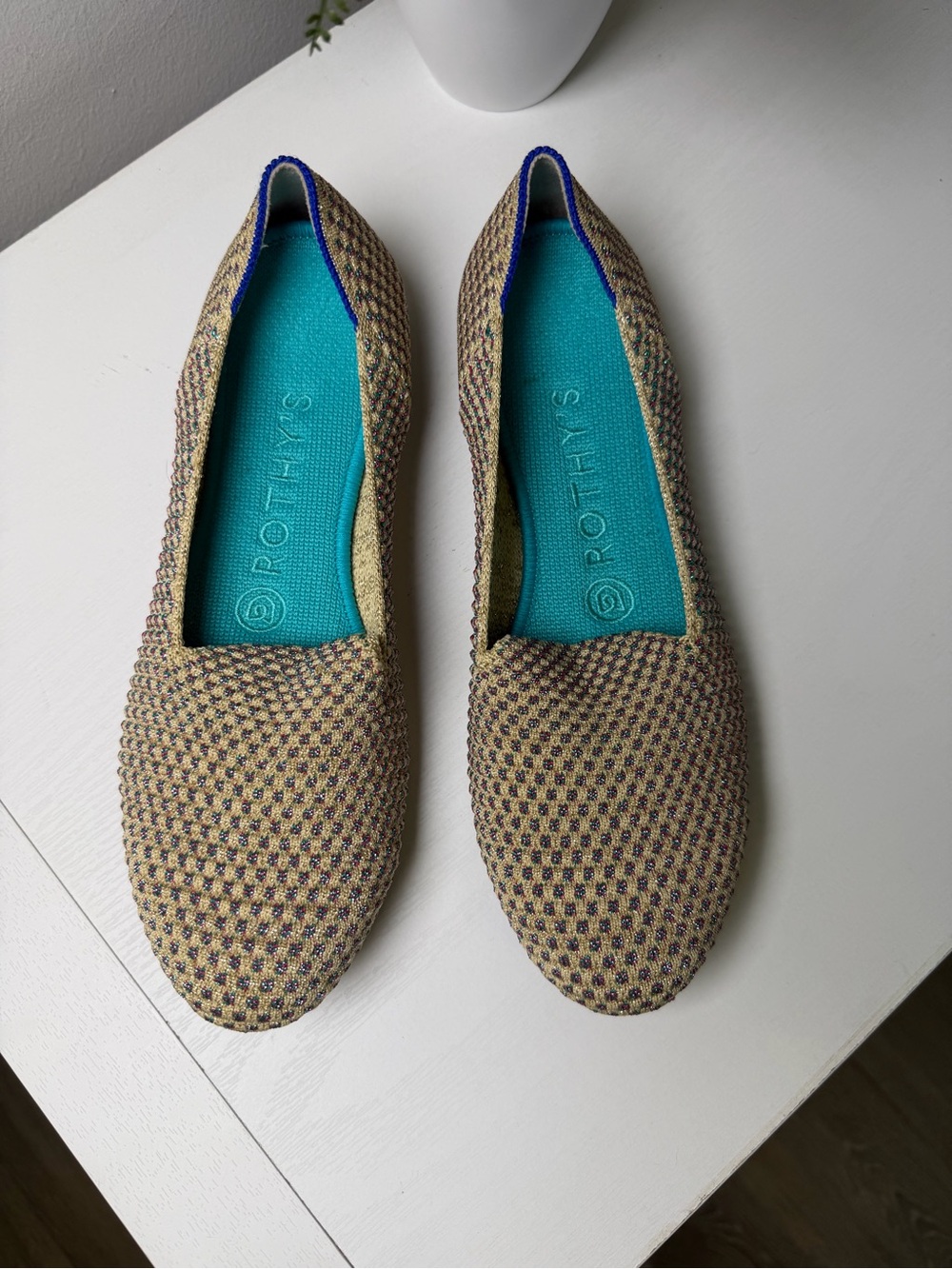 NWOT Rothy's Multi Metallic Sparkling Limited Edition Round Loafer Flats Sz 7 - Picture 5 of 10